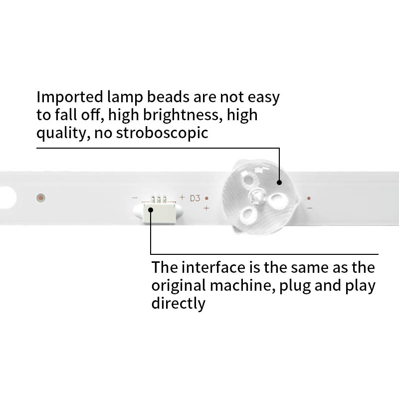 LED Backlight Bars for TVs GC43D09-ZC23FG-01 9S1P 303GC430035 for 43PFF5011/T3 43PFF5081/T3