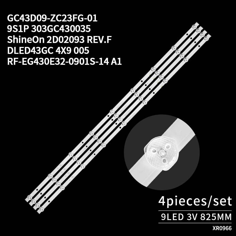 LED Backlight Bars for TVs GC43D09-ZC23FG-01 9S1P 303GC430035 for 43PFF5011/T3 43PFF5081/T3