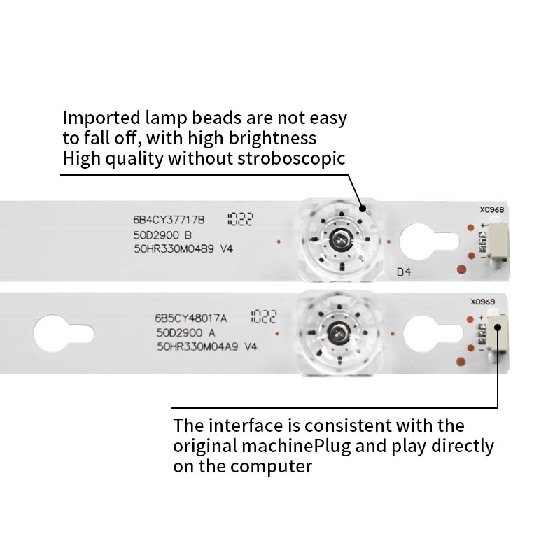 TV LED Backlight Strips 4C-LB5005-HR01J 50D2900 A 50HR330M05A9 V4 for  L50E5800A-UD
