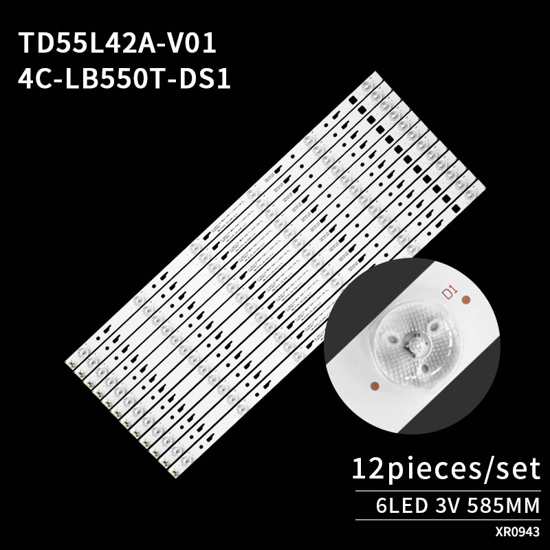 TV LED Backlight Bars TCL_ODM_55U700_12X6_3030C_V2_3V/6V  4C-LB550T-DS1 for  55CE6120R2