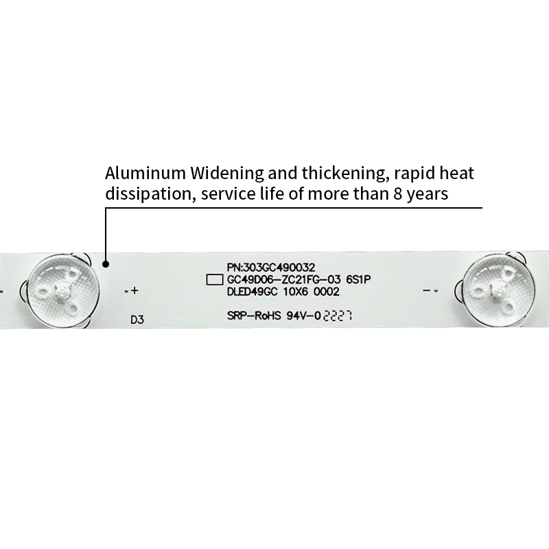 LED TV Backlight strips GC49D06-ZC21FG-03 6S1P DLED49GC 10X6 0002 303GC490032 for 49E12 H49E10 H49E07 H49E17 H49E09 49HUA6361