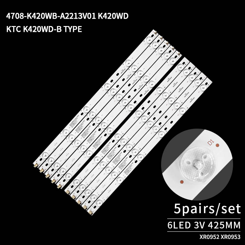 TV Backlight Strips 4708-K420WB-A2213V01 K420WD KTC K420WD-B TYPE for 42PFL5040/T3