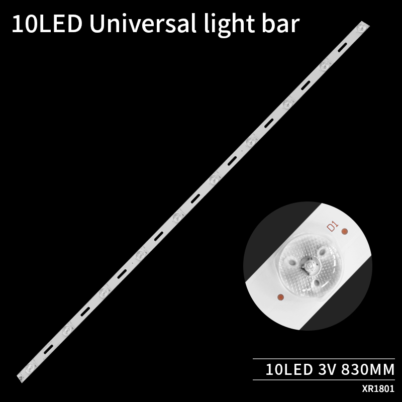 Universal LED TV Backlight strips for 830MM*17MM 10LEDS Round lens Flexible cutting