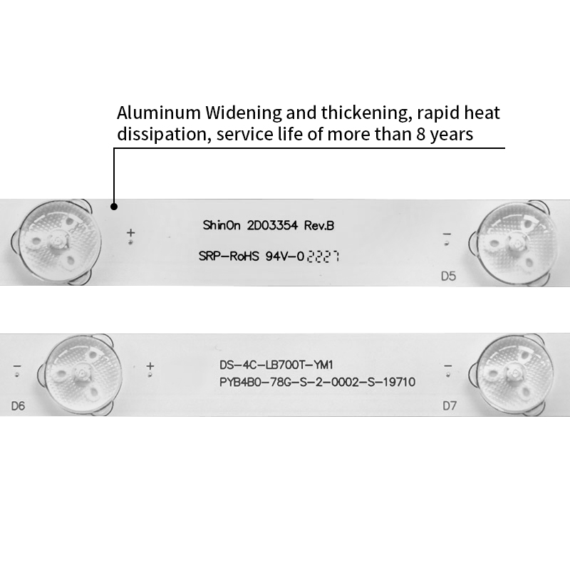 LED TV Backlight strips ShinOn 2D03354 Rev.B DS-4C-LB700T-YM1 for 70 inches