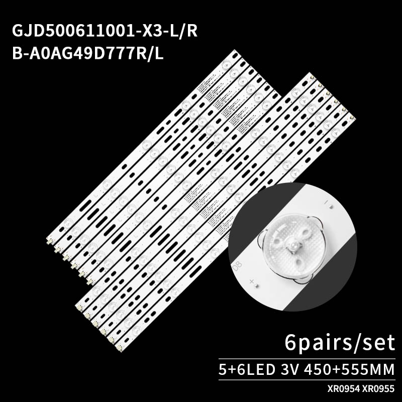 Television Backlight Kits GJD500611001-X3-L/R B-A0AG49D777R/L for 50PFF2651 50PFF3655 50PFF5655