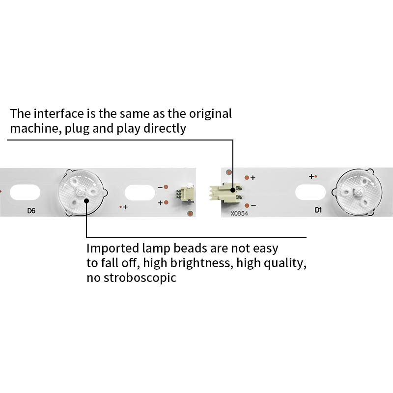 Television Backlight Kits GJD500611001-X3-L/R B-A0AG49D777R/L for 50PFF2651 50PFF3655 50PFF5655