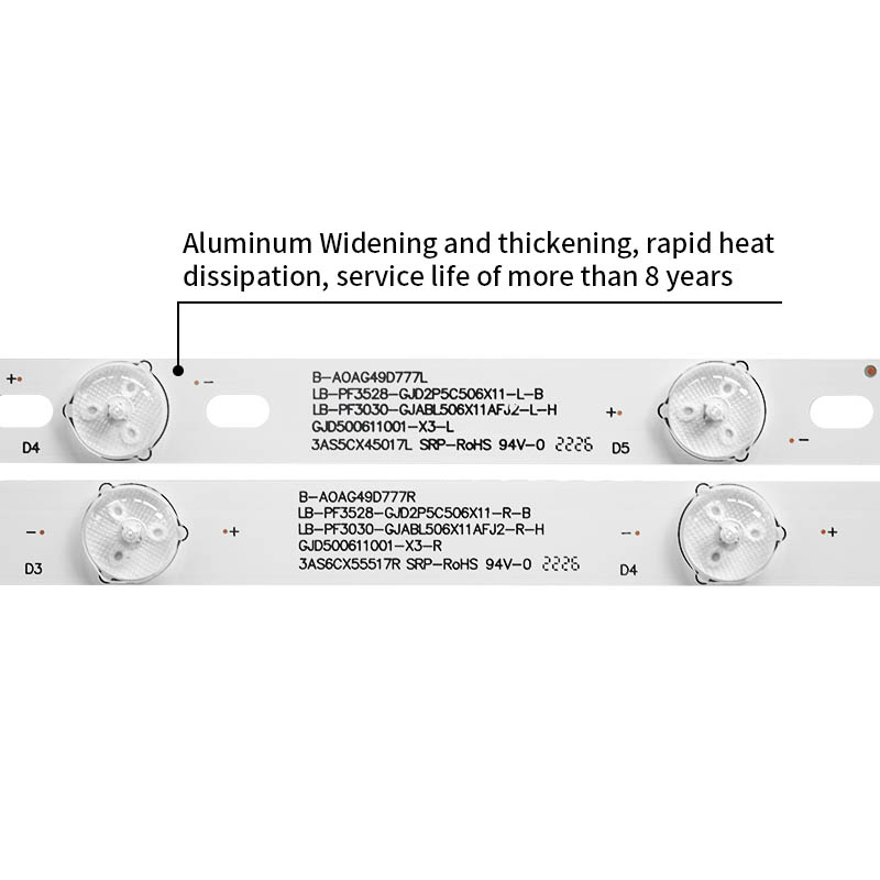 Television Backlight Kits GJD500611001-X3-L/R B-A0AG49D777R/L for 50PFF2651 50PFF3655 50PFF5655