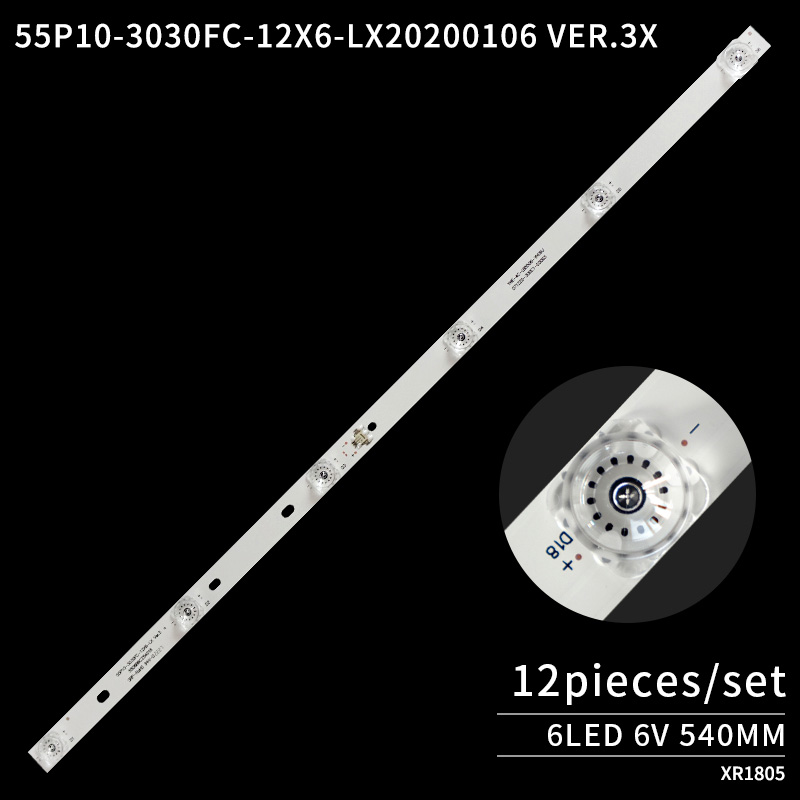 LED TV Backlight strips YHE-4C-LB5506-YH09J 55P10-3030FC-12X6-LX Ver.3 for 55C78 55Q10