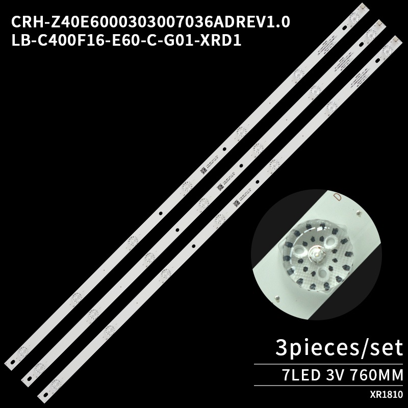 LED TV Backlight strips LB-C400F16-E60-C-G01-XRD1 CRH-Z40E6000303007036ADREV1.0 I for C400F16-E60-C