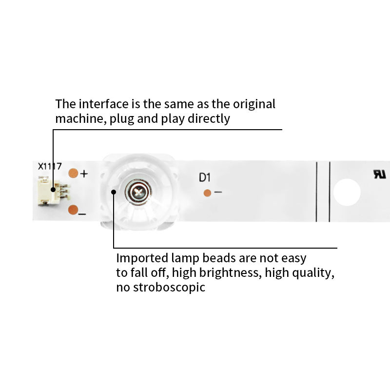 LED Television Backlight Strips JL.D42571330-003FS-M_V01 for HZ43E35A 43A6101EE H43BE7000