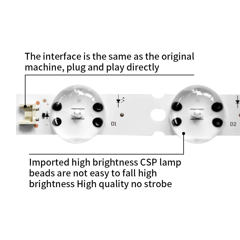 TV LED Backlight Bars 43UK65(LGD)_8LED_SVL430A62_REV1.0_171201 for 75UM7100PCA 75UK65