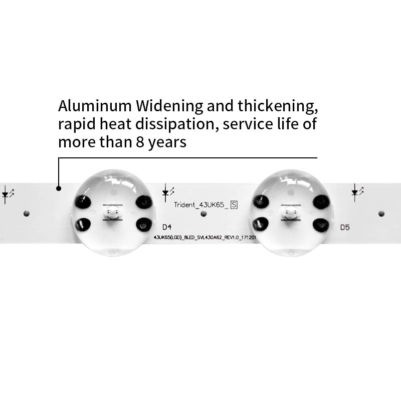 TV LED Backlight Bars 43UK65(LGD)_8LED_SVL430A62_REV1.0_171201 for 75UM7100PCA 75UK65