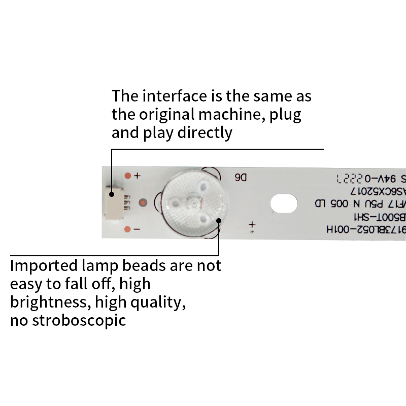 LED TV Backlight strips PB14D519173BL052-001H 4C-LB500T-SH1 for 50CE6120R2 TH-50C300K 50K300 LB500T