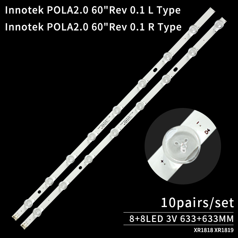 LED TV Backlight strips Innotek POLA2.0 60 Rev 0.1 L Type R Type for 60LN540B 60LN5710-UB 60LA620S 60LA6200-UA