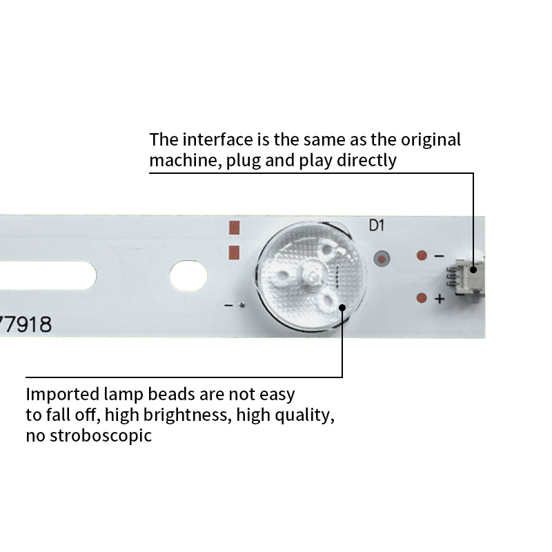 LED TV Backlight strips EVERLIGHT LBM400P1001-AV-4S(0) for TH-40C400C LED40H166 LED40EC290N LED40K188