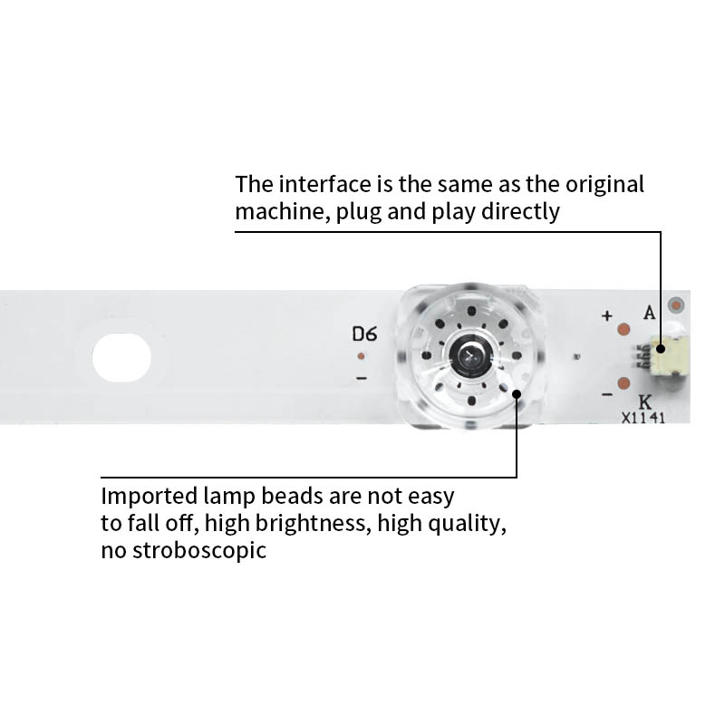 LED TV Backlight Strips HFSX65D06-ZC26AG-02 6S1P 303HX650035 for UA65NU7000JXXZ
