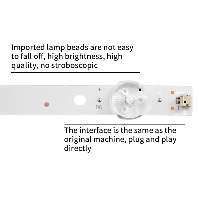 LED TV Backlight Strips ShineOn M08-TP50030-0801N-3660A for 50PUF6112/T3 PUF6013/T3