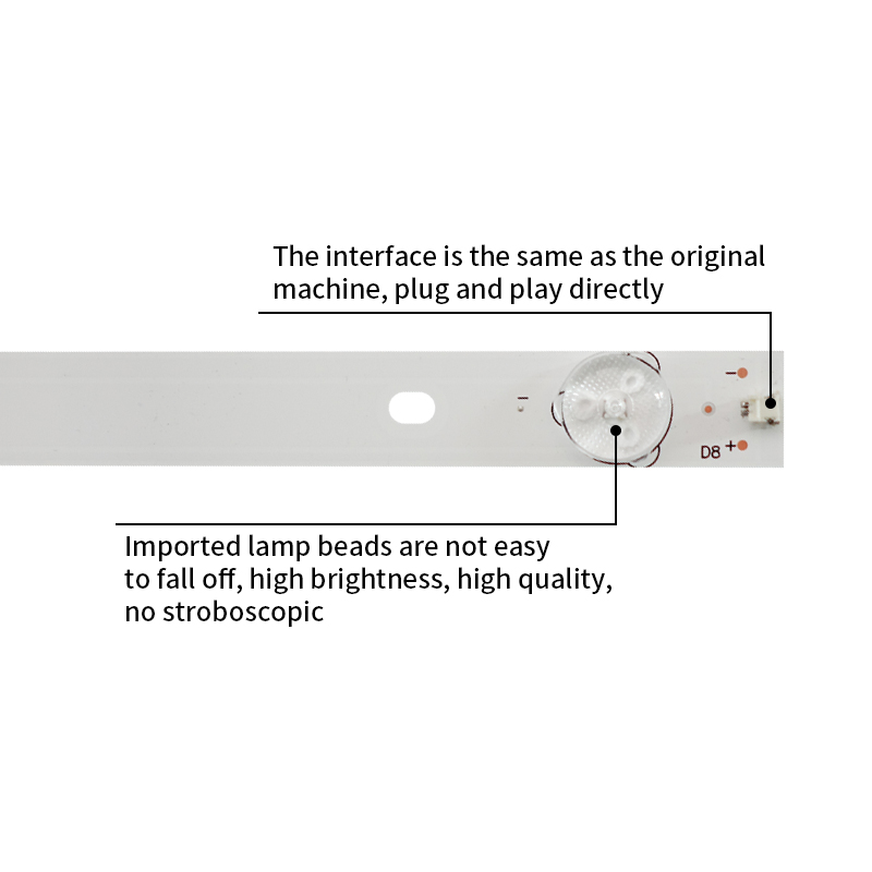 LED TV Backlight strips DLED41.6KJ 4X8 0002 for LED42E3300CE LED42R90A