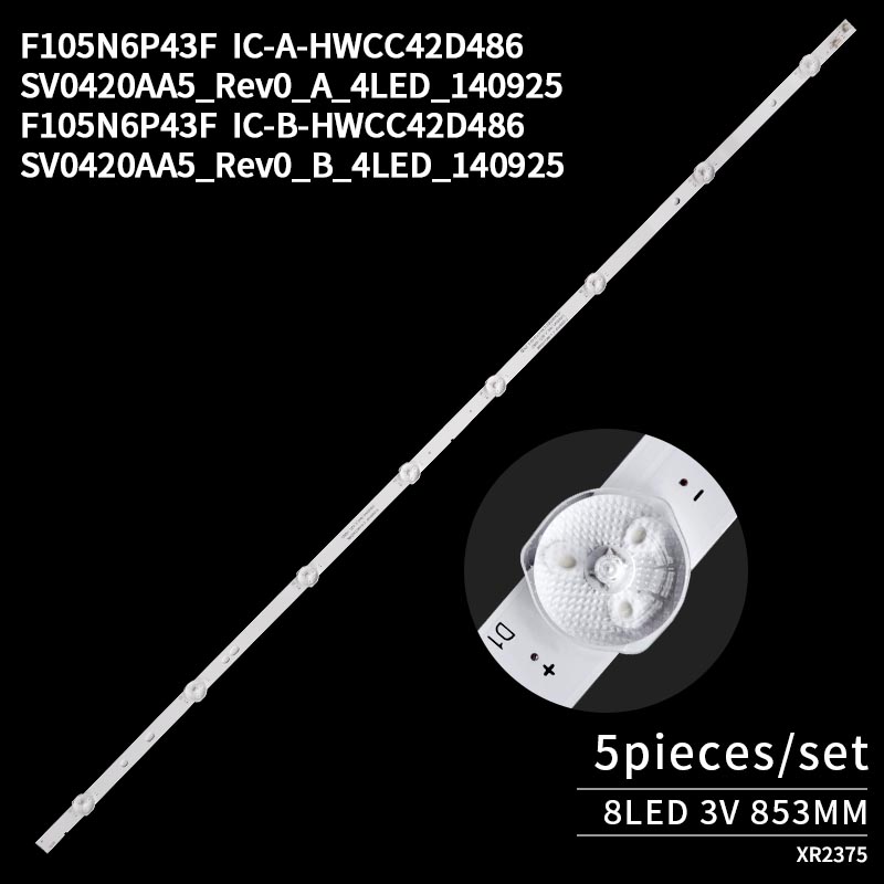 LED TV Backlight strips SV0420AA5_Rev0_B_4LED_140925 for TC-42AS610B TX-42A400B TH-42LRU70