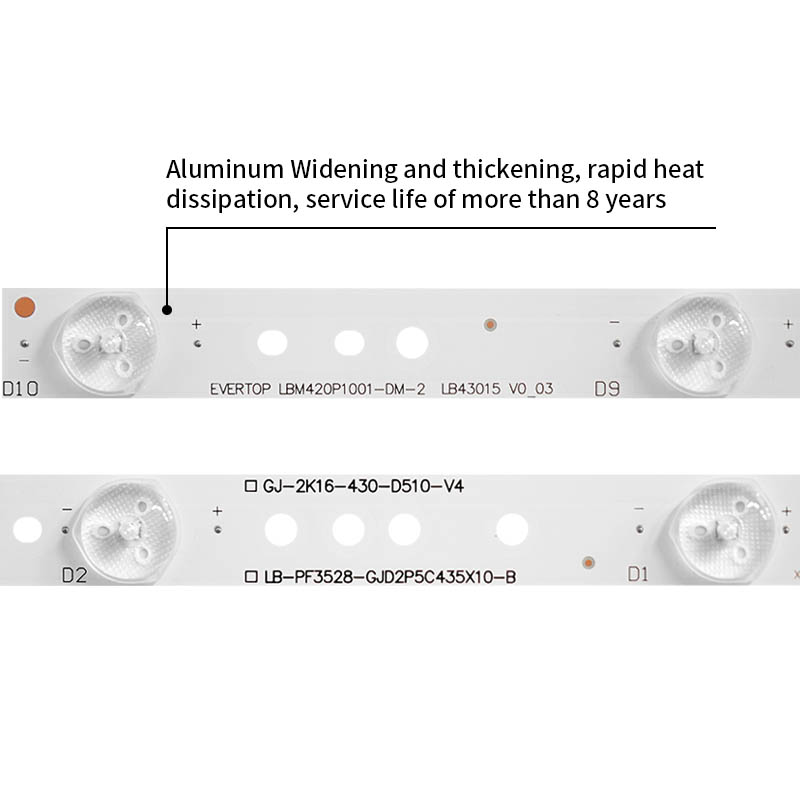 LED TV Backlight Bars EVERTOP LBM420P1001-DM-2 LB43015 V0_03 for LE43A3300 42HFA3856