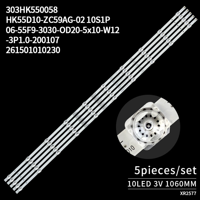 LED TV Backlight strips HK55D10-ZC59AG-02 10S1P 303HK550058 for Hisense LS55Z51Z H55E16
