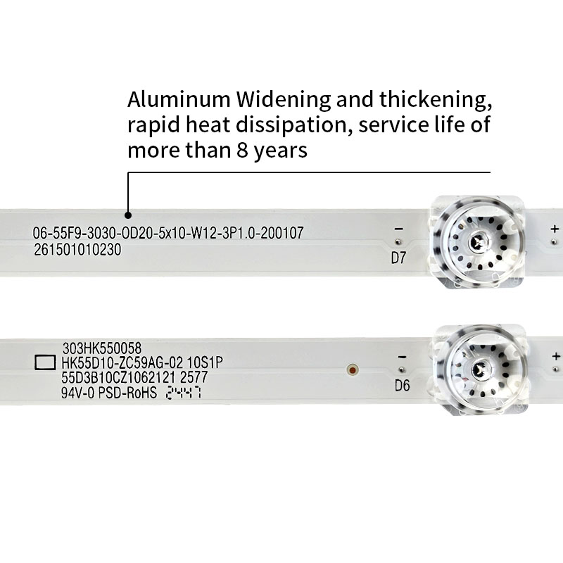 LED TV Backlight strips HK55D10-ZC59AG-02 10S1P 303HK550058 for Hisense LS55Z51Z H55E16