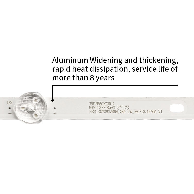 LED TV Backlight strips HRS_SQY39GA064_3X6_2W_MCPCB 12MM_V1 39D3503V2W6C1B73112M for 39 inches