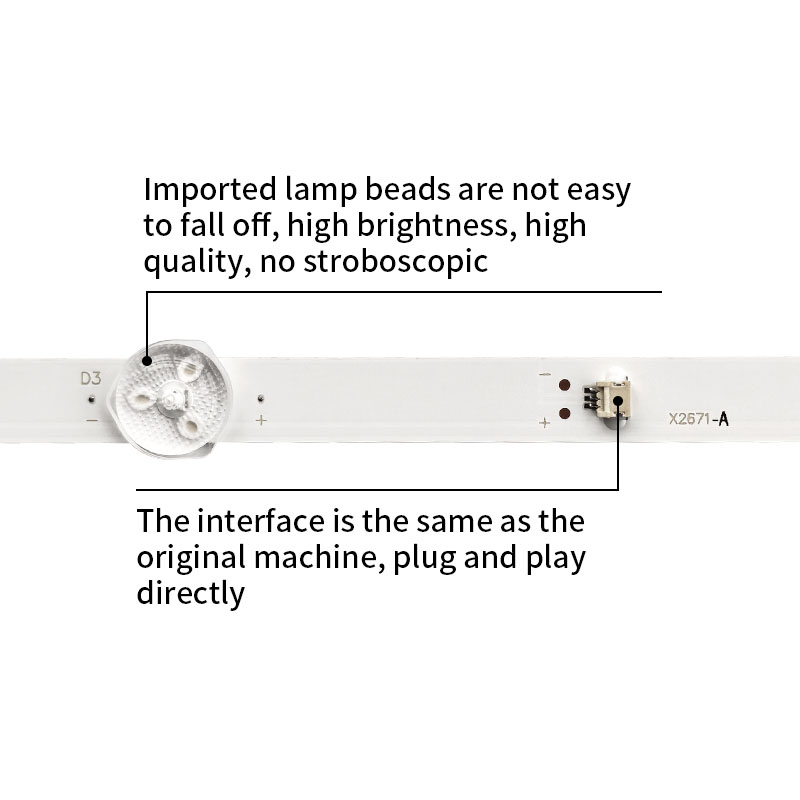 LED TV Backlight strips HRS_SQY39GA064_3X6_2W_MCPCB 12MM_V1 39D3503V2W6C1B73112M for 39 inches