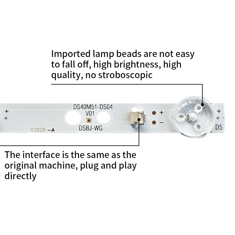 LED TV Backlight strips DS40M51-DS04 DSBJ-WG for 40F1 LX40L41-V01 40A3 STV-40LED13