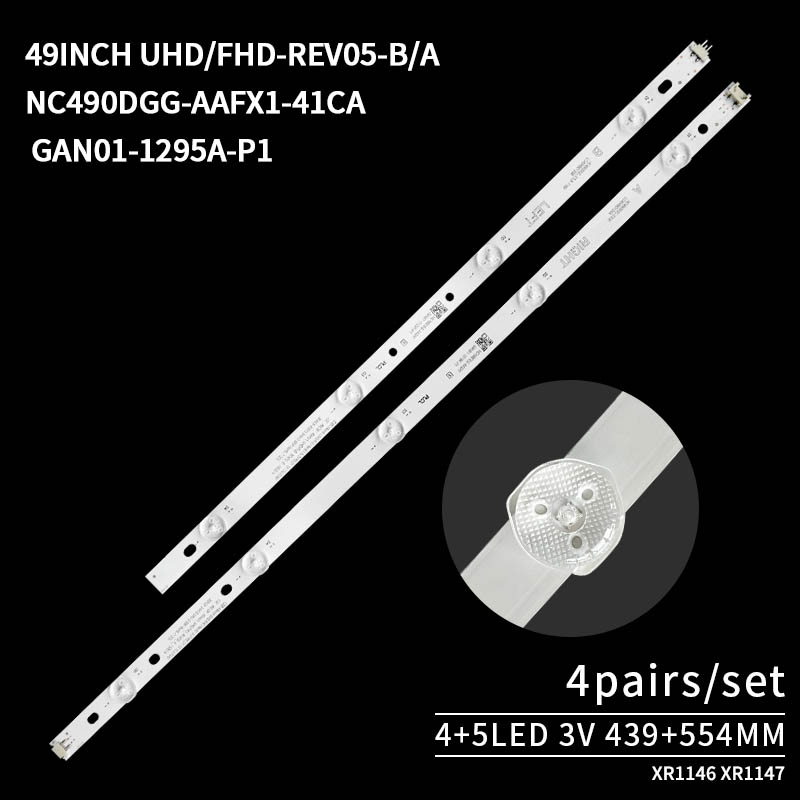 TV Backlight kits 49INCH UHD/FHD-REV05-B/A NC490DGG-AAFX1-41CA for LG 49UF6400-CA 49UH6100-CB