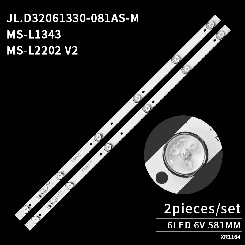 TV LED Backlight Strips MS-L1343 V1 MS-L2202 CY  2*6_3030_300MA_36V for Mingcai M32H