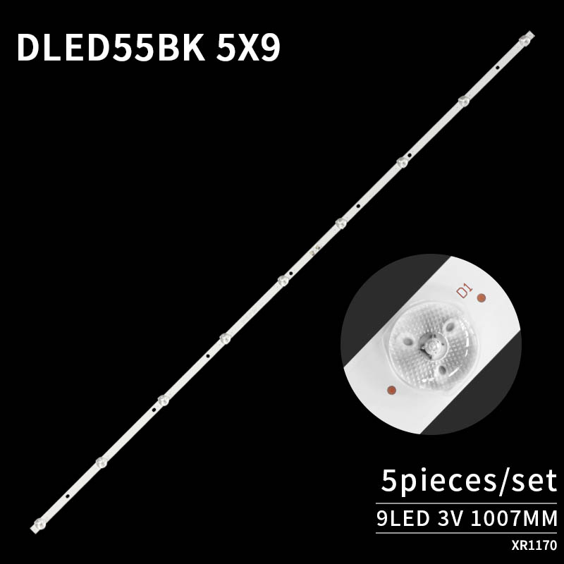 TV LED Backlight Strips DLED55BK 5X9 0001/X for Changhong 55U1 SunKing T55K09  PPTV PTV-55VU4