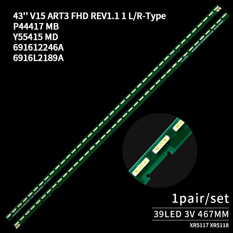 LED TV Backlight kits 43'' V15 ART3 FHD REV1.1 1 L-Type  for LG 43LF6350 43LF5700 43UF6750 43UF6800