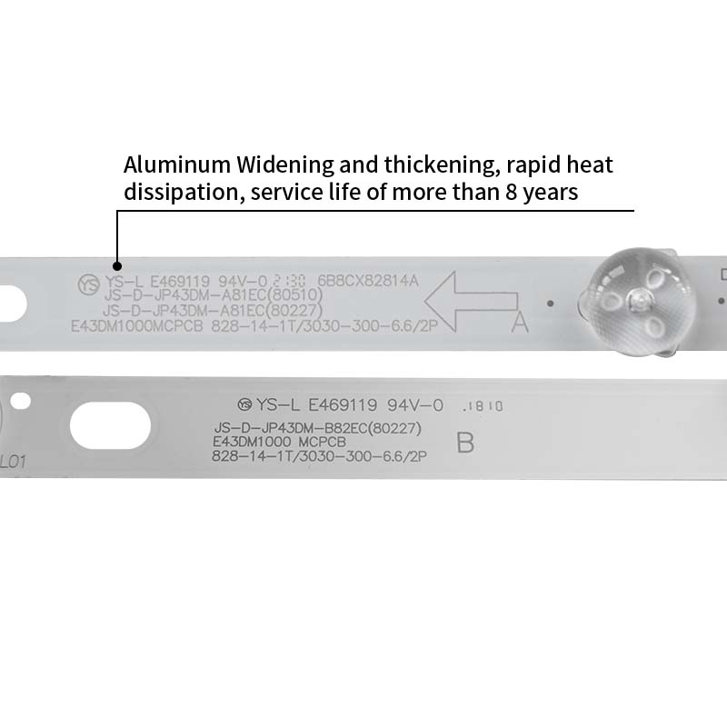 LED TV Backlight Strips 43 Inch for Lehua 43s1a Js-D-Jp43dm-B82ec 80510 E43dm1000mcpcb