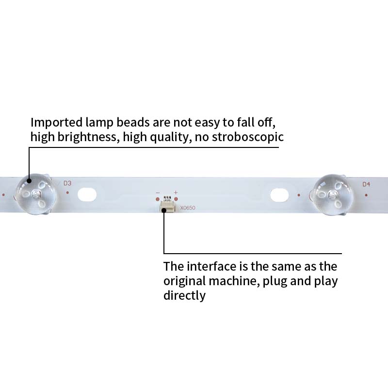 LED TV Backlight Strips 43 Inch for Lehua 43s1a Js-D-Jp43dm-B82ec 80510 E43dm1000mcpcb