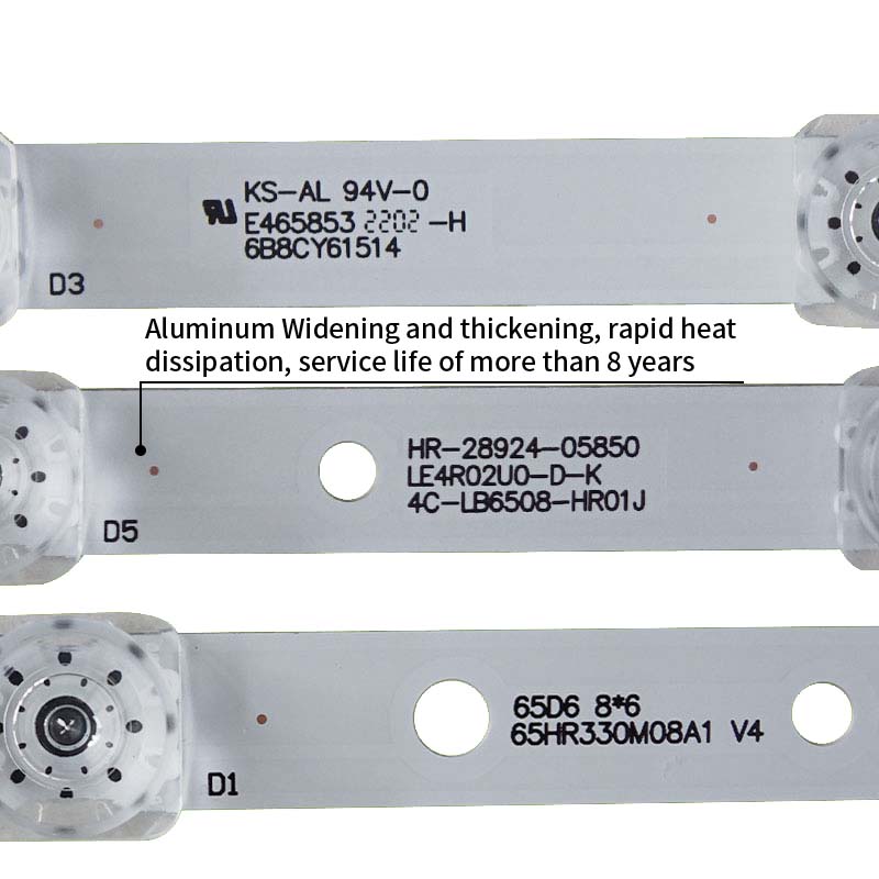 Backlight of TV Strips 65d6 8*6  65hr330m08a1 V4 for D65a620u 65v2  65u3800c 65u5850c