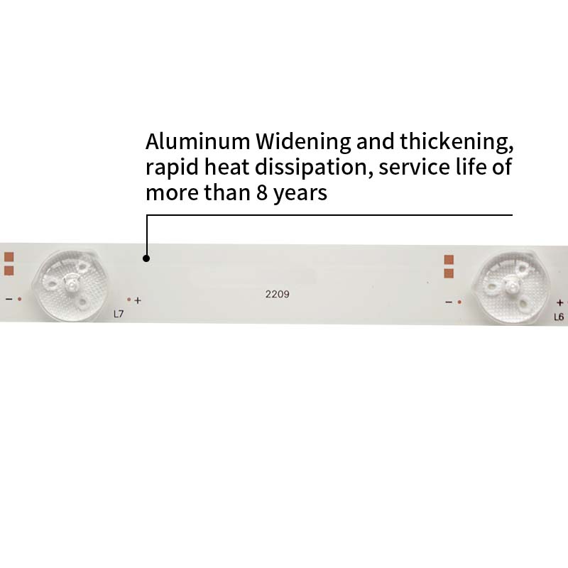 LED TV Backlight Strips universal 8LED 590*17MM(3V)  short hole for flexible cutting repairment