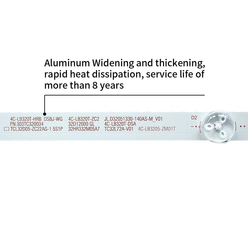 LED TV Backlight Strips 32D05-ZC22AG-11/12/16-5s1p 4C-LB320T-HRB for 32D05-ZC22AG-11 303TC320034