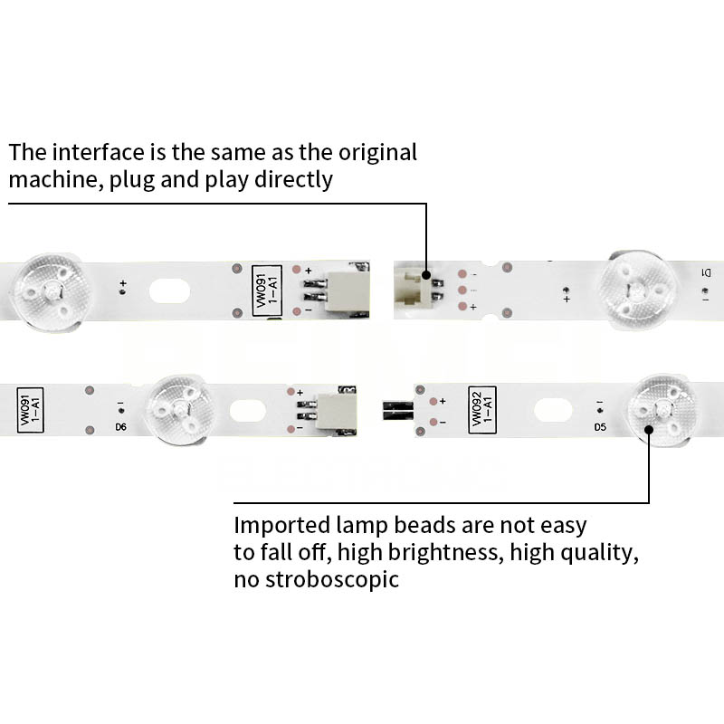 LED TV Backlight strips ROW2.1 Rev1.0 2 L1-Type 6916L-1364A ROW2.1 Rev1.0 2 R2-Type 6916L-1367A
