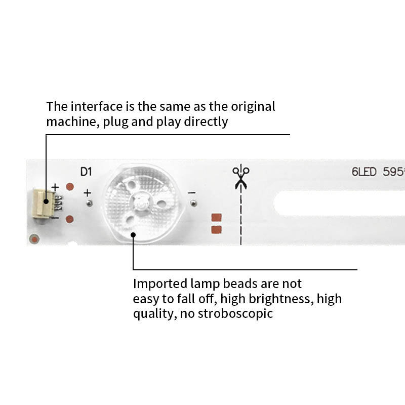 Television Backlight Universal7 Led 600*17 Left Blue-32d3503v1w7c1b60017m-Hf Jc-10p