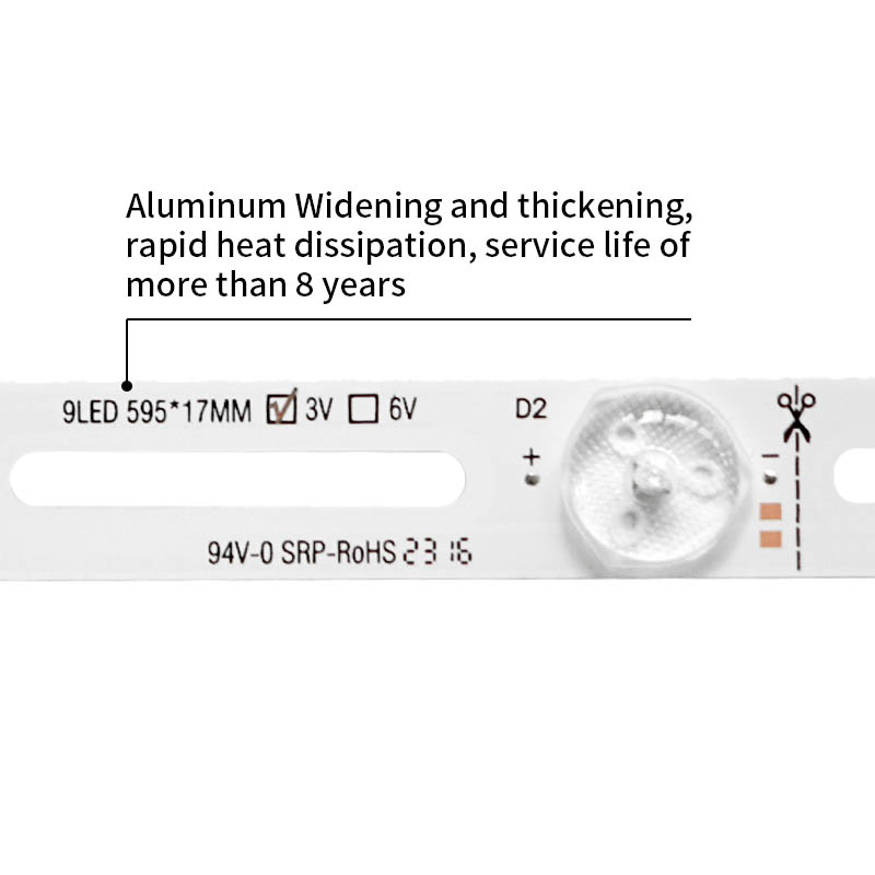 LED TV Backlight strips universal9 LED 595*17