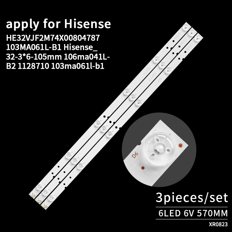 Backlight on Led TV HE32VJF2M74X00804787 103MA061L-B1 Hisense 106ma041L-B2 1128710 103ma061l-b1 for Hisense 32N2000, 32H3B, 32H30D