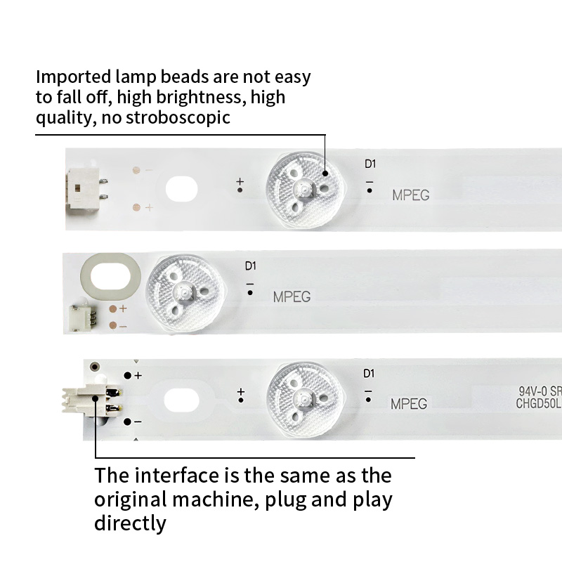 TV Backlight Strips CHGD50LB31_LED3030_V1.1_20200228, LB-M500F14-E1-C-ZM-2 for Changhong 50A1, 50S1, 50N1, 50D3700I, LED50D2000I, 50D2060G, 50J3000