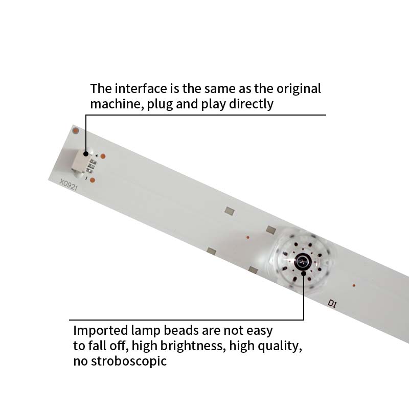 TV Backlight Strip TD805180C372B92101, CRH-K75EM30301207875-Rev1.1 for Unicom D7506 AK, Haier K755EMK