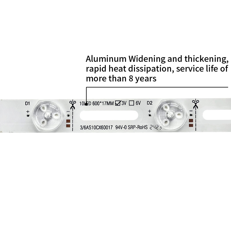 Universal LED TV Backlight Strips - 10 LED 600*17mm