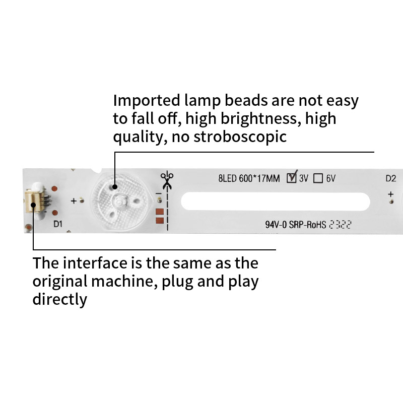 TV backlight replacement 3AS8CX60017universal, universal8 LED 600*17 for Universal