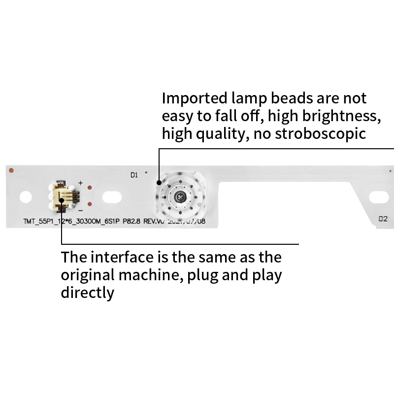 LED TV Backlight Strips 55'' V14 DRT Rev0.0 1 R1/R2/L1/L2-Type for Skyworth 55-inch Series