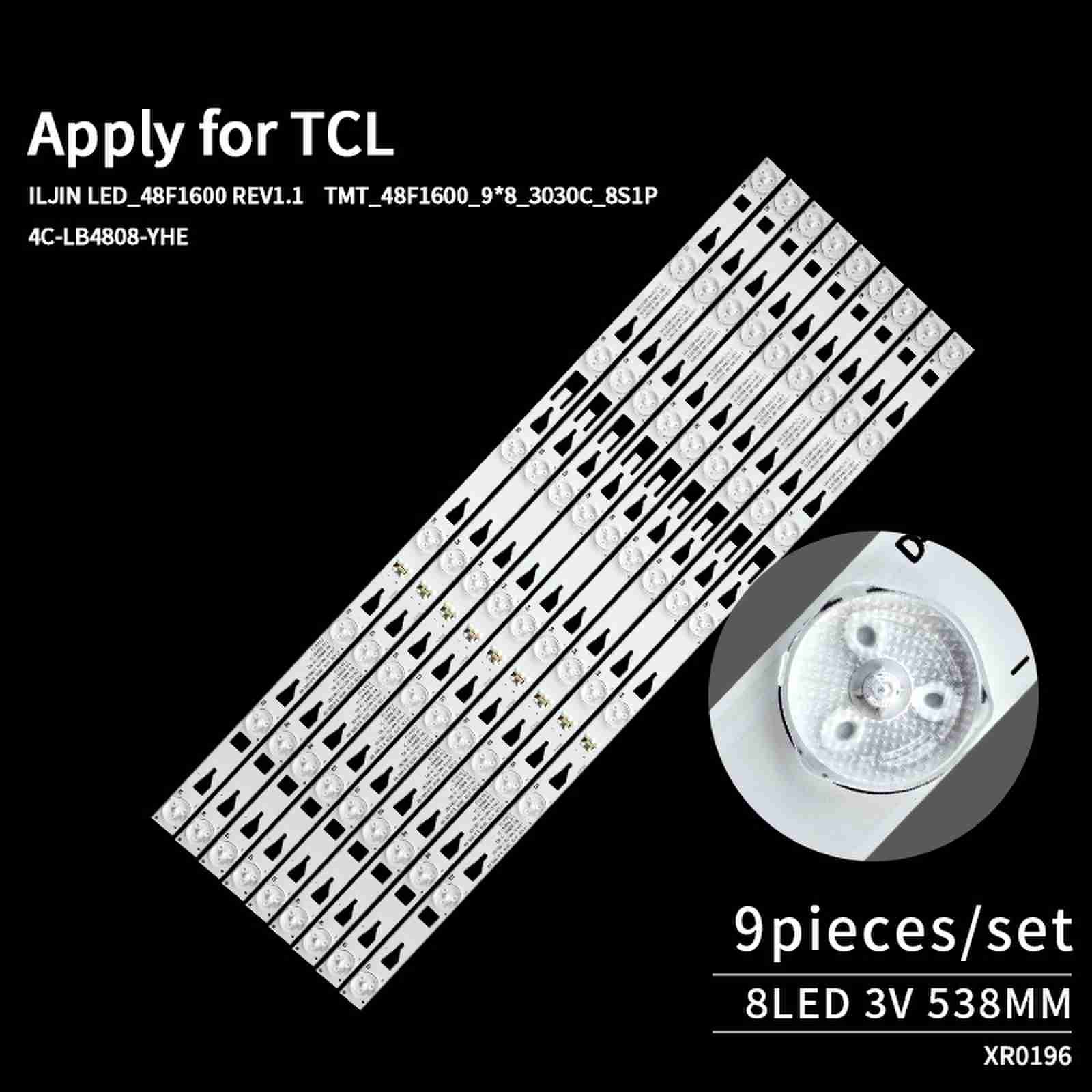 TV Backlight Strips ILJIN LED_48F1600 REV1.1  4C-LB4808-YHE for L48F3700A B48E650E
