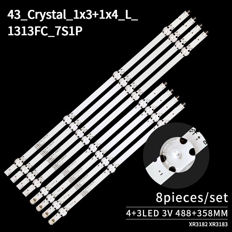 LED TV Backlight Strips 43_Crystal_1x3+1x4_L_R_1313FC_7S1P for Arcelik 43VLX7730SP