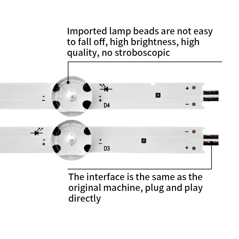 LED TV Backlight Strips 43_Crystal_1x3+1x4_L_R_1313FC_7S1P for Arcelik 43VLX7730SP